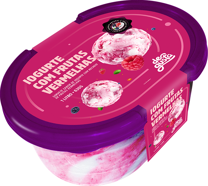 Iogurte com frutas vermelhas